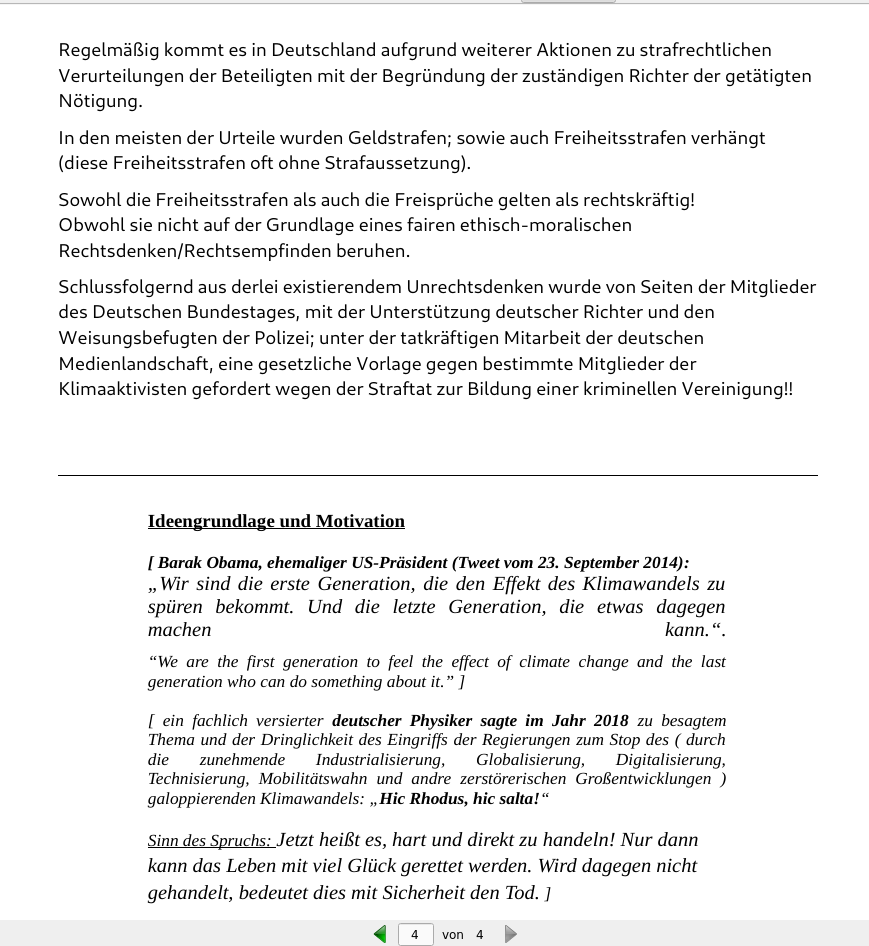 Klimakleber!! Japp! Mehr davon!