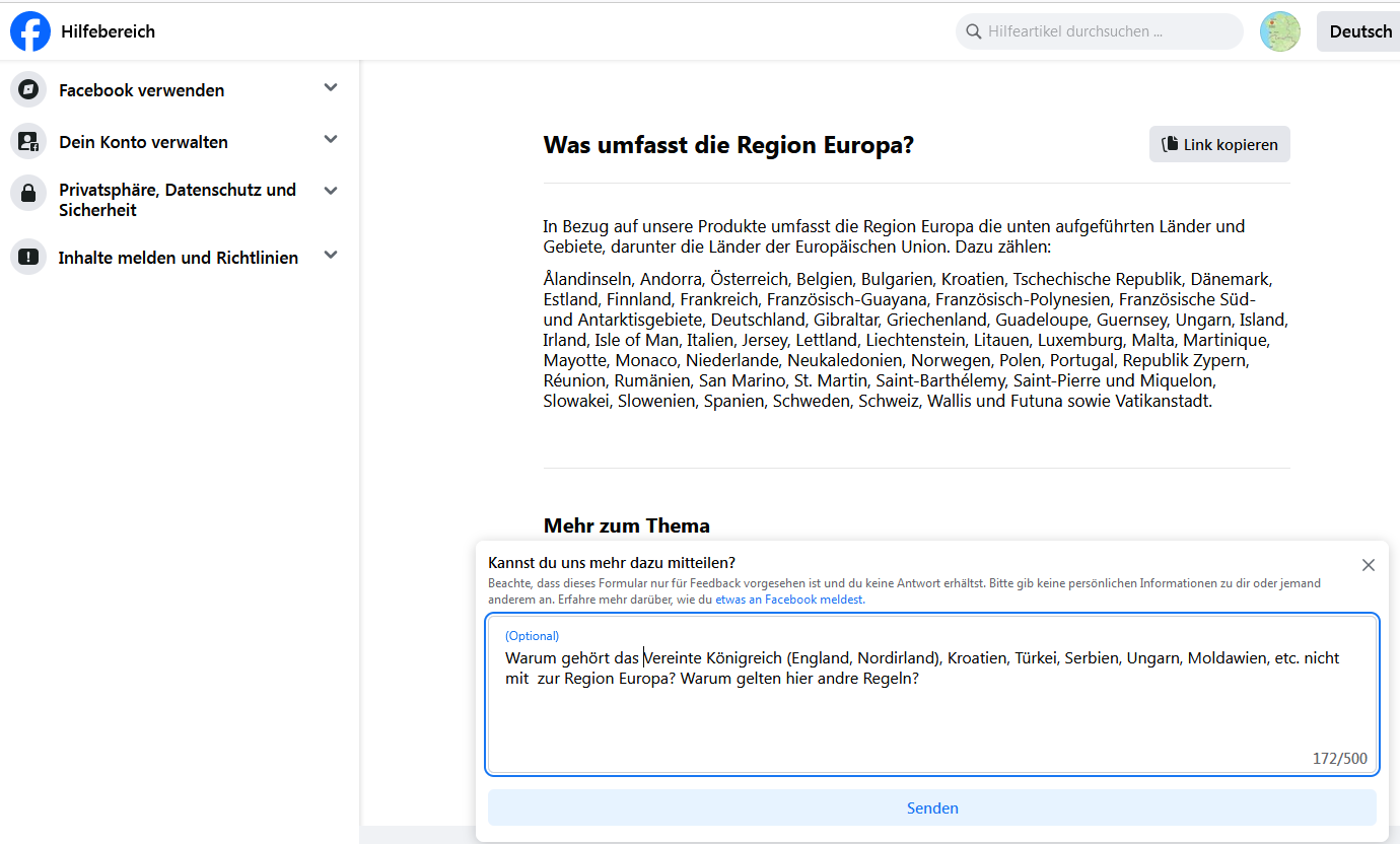 facebook.com & die Neuen Regeln. S 3-3